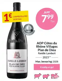 Intermarché AOP Côtes du Rhône Villages Plan de Dieu aanbieding