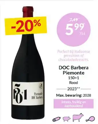 Intermarché DOC Barbera Piemonte aanbieding