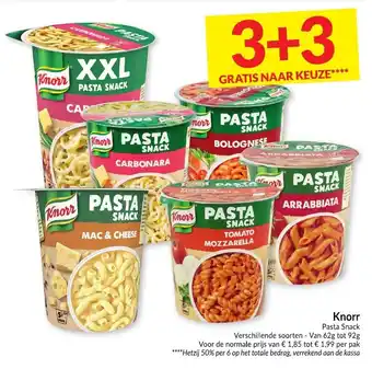 Intermarché Knorr Pasta Snack aanbieding