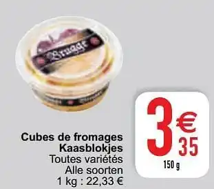 Cora Cubes de fromages kaasblokjes 150g aanbieding