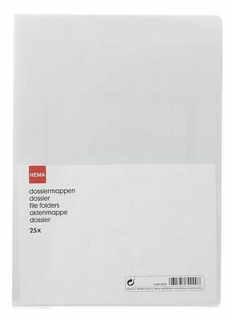 HEMA HEMA 25-pak Dossiermappen A4 aanbieding