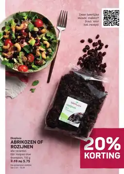 Ekoplaza Abrikozen of Rozijnen aanbieding