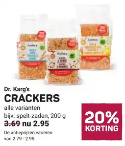 Ekoplaza Dr. Karg's Crackers aanbieding