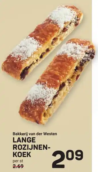 Ekoplaza Bakkerij van der Westen Lange Rozijnenkoek aanbieding