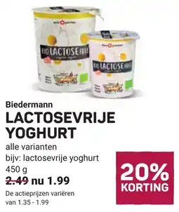 Ekoplaza Biedermann Lactosevrije Yoghurt aanbieding