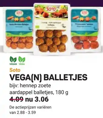 Ekoplaza Soto Vegan Balletjes aanbieding