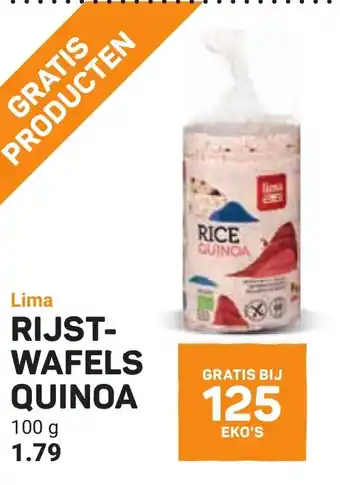 Ekoplaza Lima Rijstwafels Quinoa aanbieding