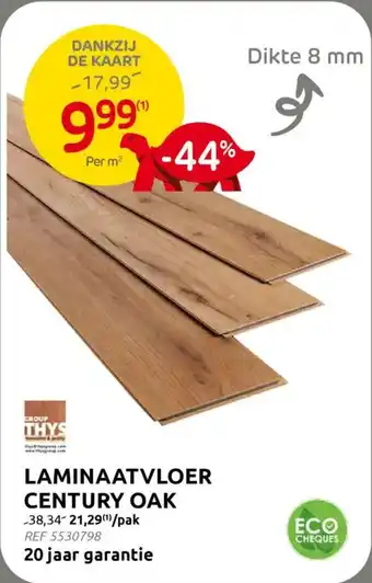 BricoPlanit Laminaatvloer Century Oak aanbieding