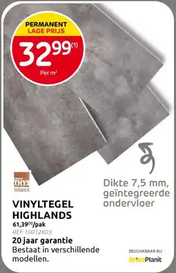 BricoPlanit Vinyltegel Highlands aanbieding