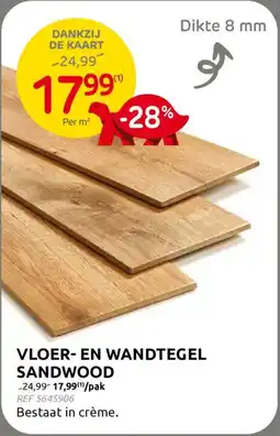 BricoPlanit Vloer- en wandtegel sandwood aanbieding