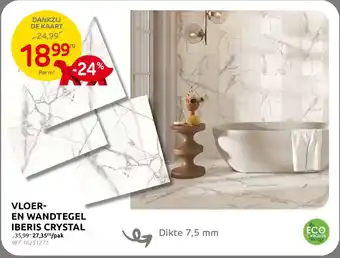 BricoPlanit Vloer en wandtegel iberis crystal aanbieding