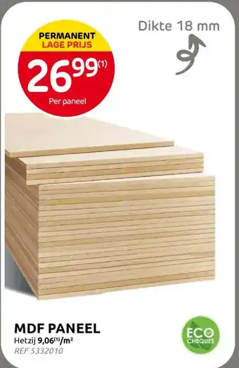 BricoPlanit Mdf paneel aanbieding