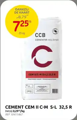 BricoPlanit Cement cem  II C-M S-L 32,5 R aanbieding