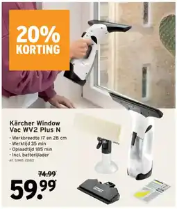 GAMMA Kärcher Window Vac WV2 Plus N aanbieding