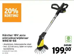 GAMMA Kärcher 18V accu onkruidverwijderaar WRE18-55 aanbieding