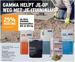 GAMMA Gamma bouwstoffen aanbieding