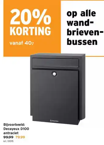 GAMMA Op alle wand brieven bussen aanbieding