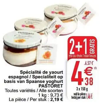Cora Spécialité de yaourt espagnol - specialiteit op basis van spaanse yoghurt pastoret aanbieding