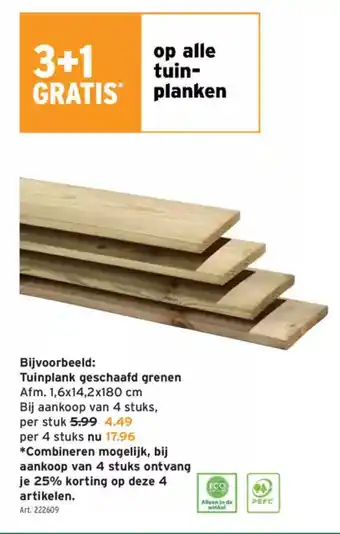 GAMMA Op alle tuinplanken aanbieding