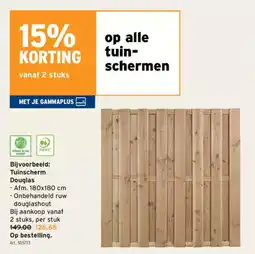 GAMMA Op alle tuin schermen aanbieding