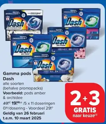 Carrefour Gamma pods Dash aanbieding