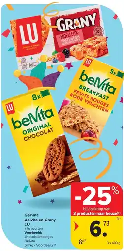 Carrefour Gamma BelVita en Grany LU aanbieding