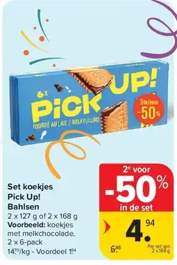 Carrefour Set koekjes Pick Up! Bahlsen aanbieding