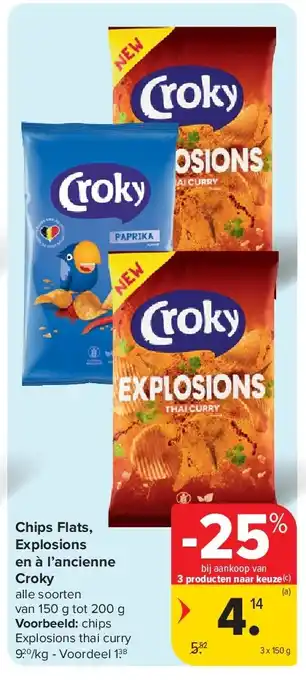 Carrefour Chips Flats, Explosions en à l’ancienne Croky aanbieding