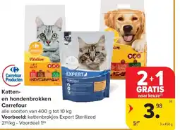 Carrefour Kattenen hondenbrokken Carrefour aanbieding