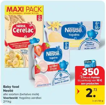 Carrefour Baby food Nestlé aanbieding