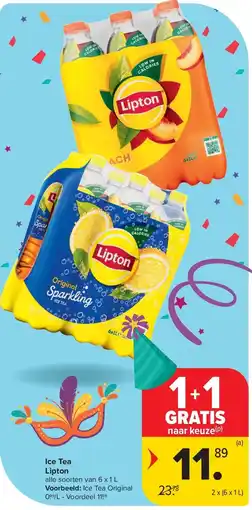 Carrefour Ice Tea Lipton aanbieding