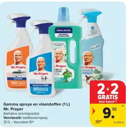 Carrefour Gamma sprays en vloeisto en (1 L) Mr. Proper aanbieding