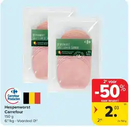 Carrefour Hespenworst Carrefour aanbieding