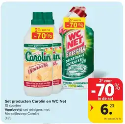 Carrefour Set producten Carolin en WC Net aanbieding