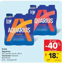 Carrefour Drink Aquarius aanbieding