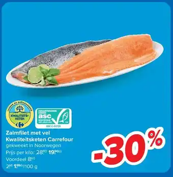 Carrefour Zalmfi let met vel Kwaliteitsketen Carrefour aanbieding