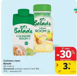 Carrefour Culinaire room Balade aanbieding