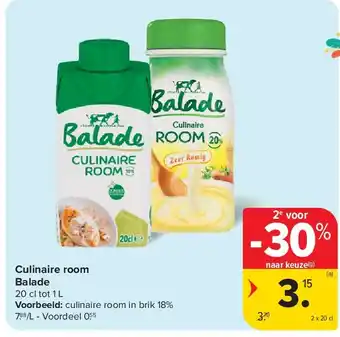 Carrefour Culinaire room Balade aanbieding