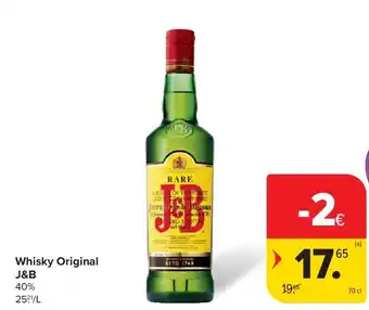 Carrefour Whisky Original J&B aanbieding