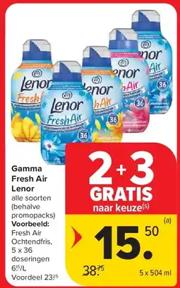 Carrefour Gamma Fresh Air Lenor aanbieding