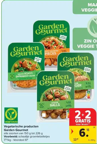 Carrefour Vegetarische producten Garden Gourmet aanbieding