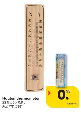 Carrefour Houten thermometer aanbieding