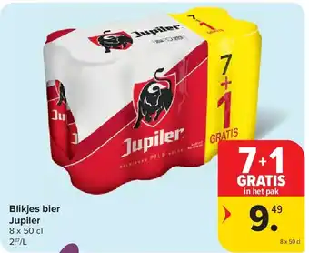 Carrefour Blikjes bier Jupiler aanbieding