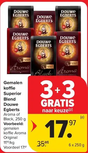 Carrefour Gemalen ko e Superior Blend Douwe Egberts aanbieding