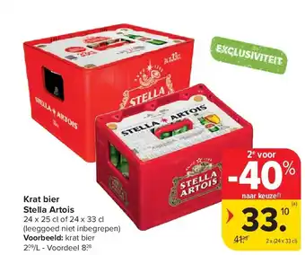 Carrefour Krat bier Stella Artois aanbieding