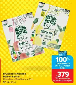 Carrefour Bruisende limonade Maison Perrier aanbieding