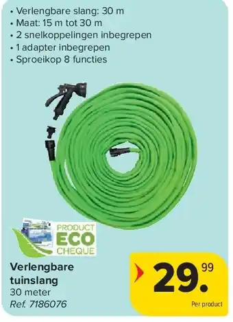 Carrefour Verlengbare tuinslang aanbieding