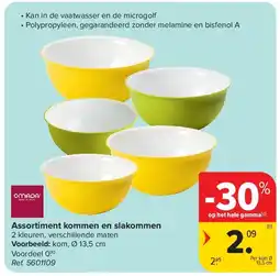 Carrefour Assortiment kommen en slakommen (a) aanbieding