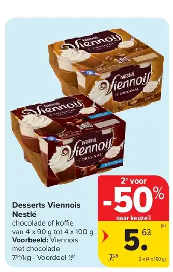 Carrefour Desserts Viennois Nestlé aanbieding