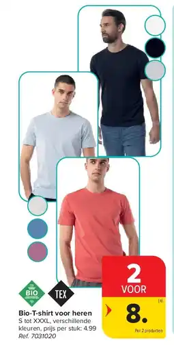 Carrefour Bio-T-shirt voor heren aanbieding